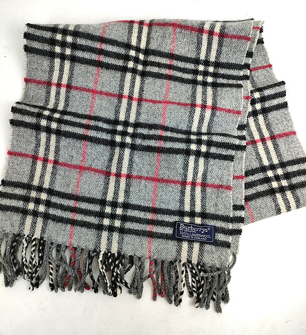 Burberrys of London Lambswool gray a005【USED】