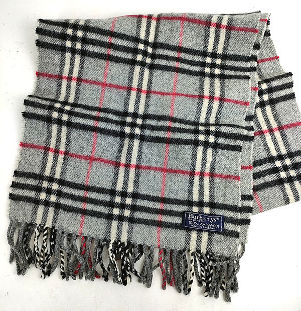 Burberrys of London Lambswool gray a005【USED】