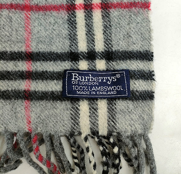 Burberrys of London Lambswool gray a005【USED】