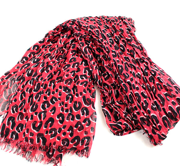 Louis Vuitton Stall scarf red black a024【USED】