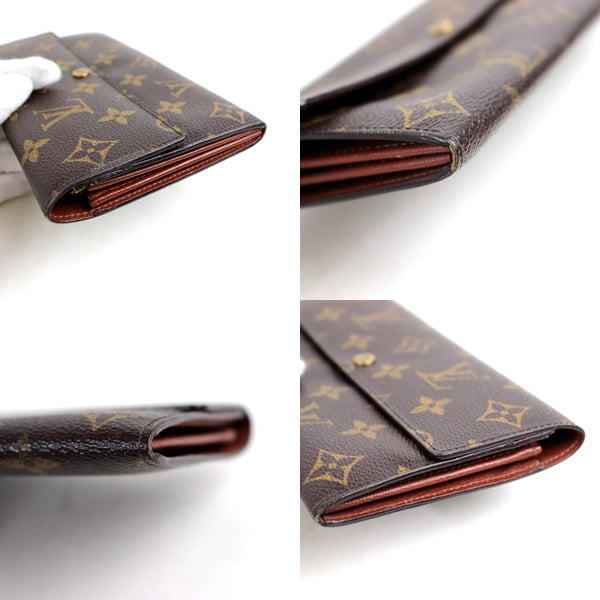 Louis Vuitton wallet long wallet LV portomone credit M61725 Monogram a025【USED】