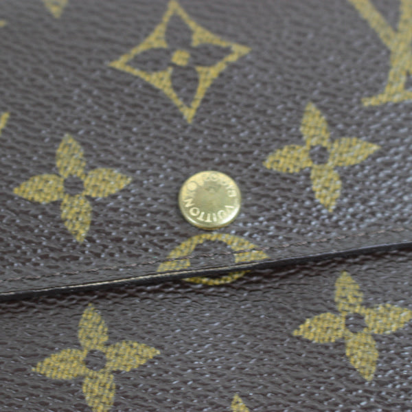 Louis Vuitton wallet long wallet LV portomone credit M61725 Monogram a025【USED】