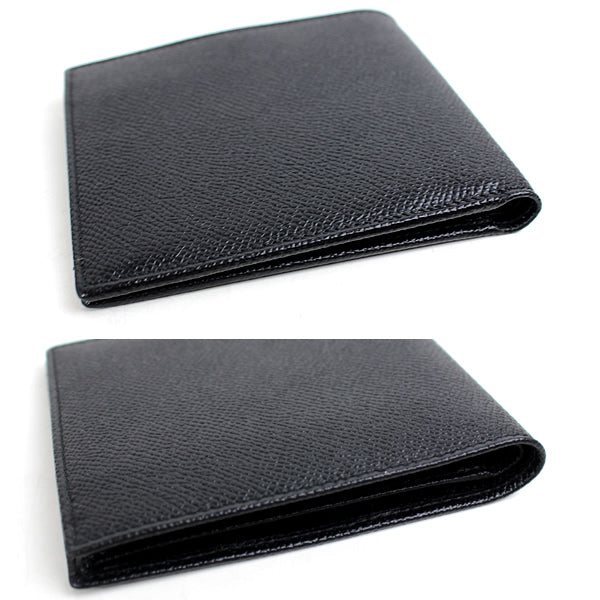 BVLGARI wallet Bi-fold Black wallet a034【USED】