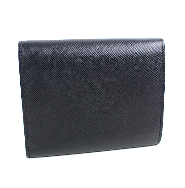 PRADA wallet trifold wallet Black a036【USED】