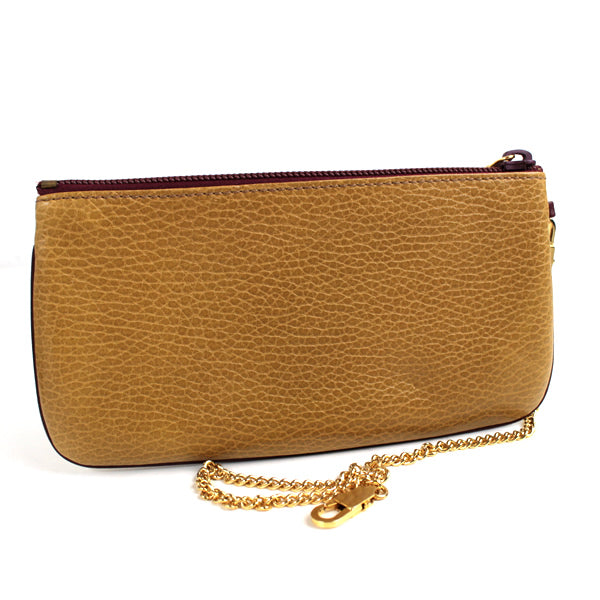 Cartier pouch with chain ocher pouch a029【USED】