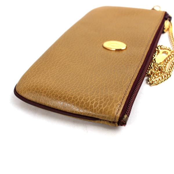 Cartier pouch with chain ocher pouch a029【USED】