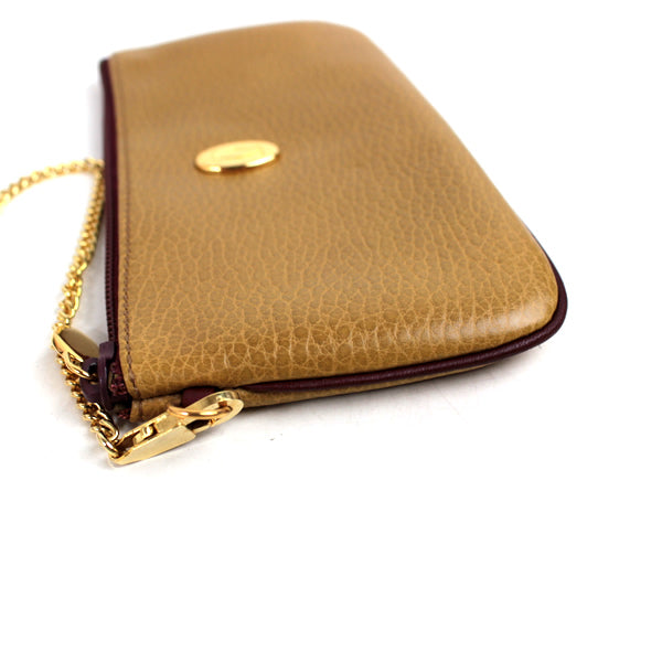 Cartier pouch with chain ocher pouch a029【USED】