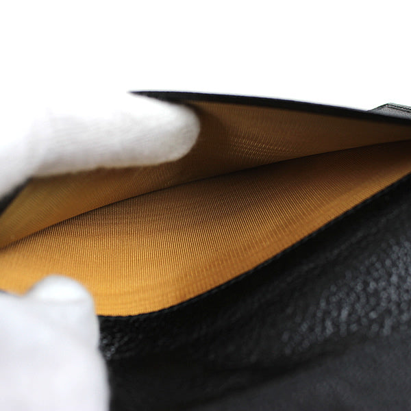 BVLGARI card holder card case Black a027【USED】