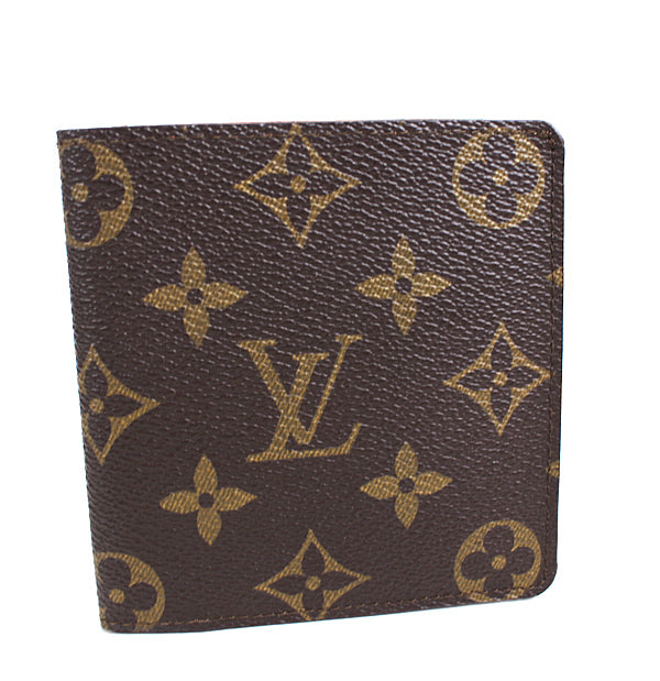 Louis Vuitton card holder Billfold card case LV Monogram bi-fold a028【USED】