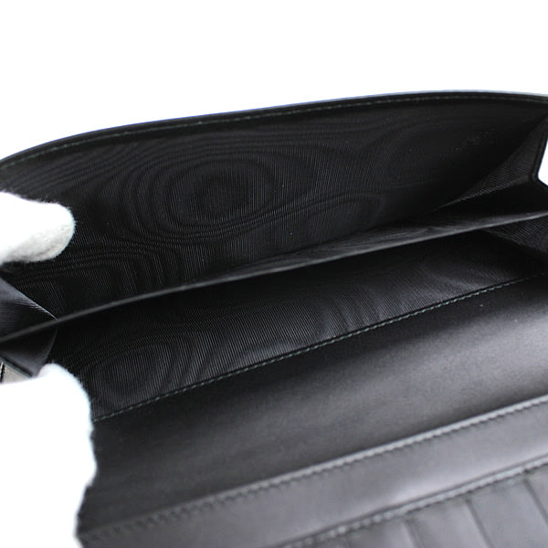 SAINT LAURENT wallet Bi-fold Black long wallet YSL a033【USED】