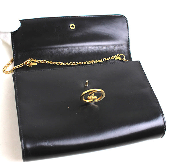 GUCCI bag Shoulder bag black a030【USED】