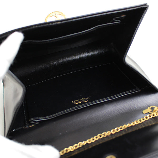 GUCCI bag Shoulder bag black a030【USED】