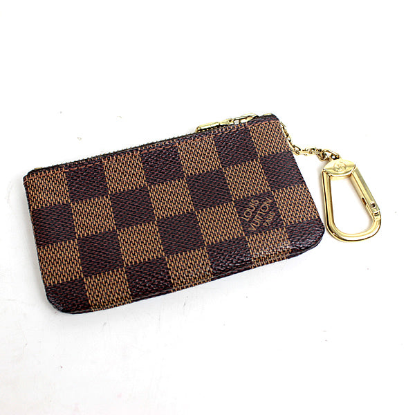 Louis Vuitton Key ring coin purse pochette cre LV DAMIER a020【USED】