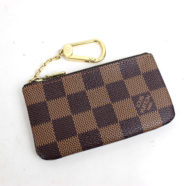 Louis Vuitton Key ring coin purse pochette cre LV DAMIER a020【USED】
