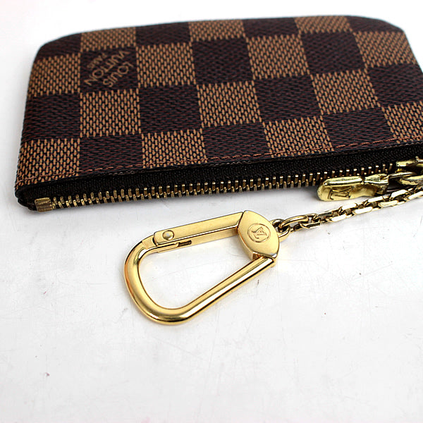 Louis Vuitton Key ring coin purse pochette cre LV DAMIER a020【USED】