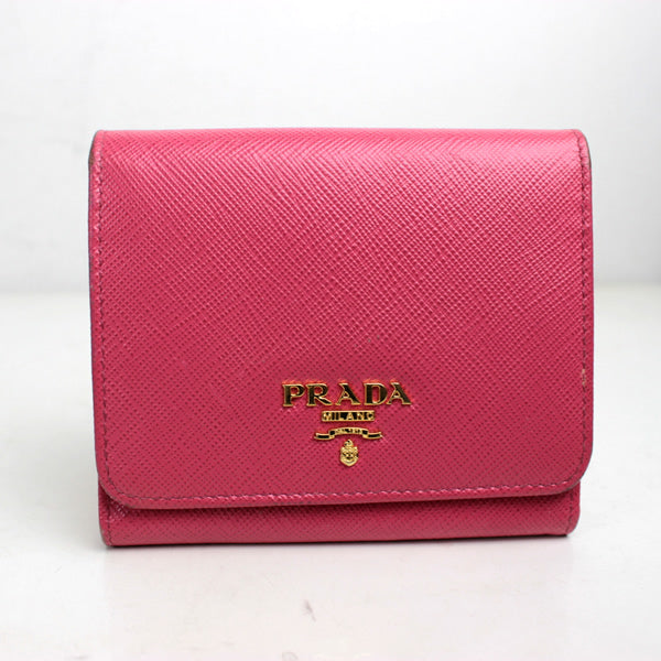 PRADA wallet trifold wallet wallet pink a016【USED】