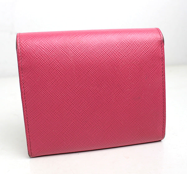 PRADA wallet trifold wallet wallet pink a016【USED】