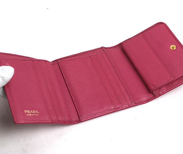 PRADA wallet trifold wallet wallet pink a016【USED】