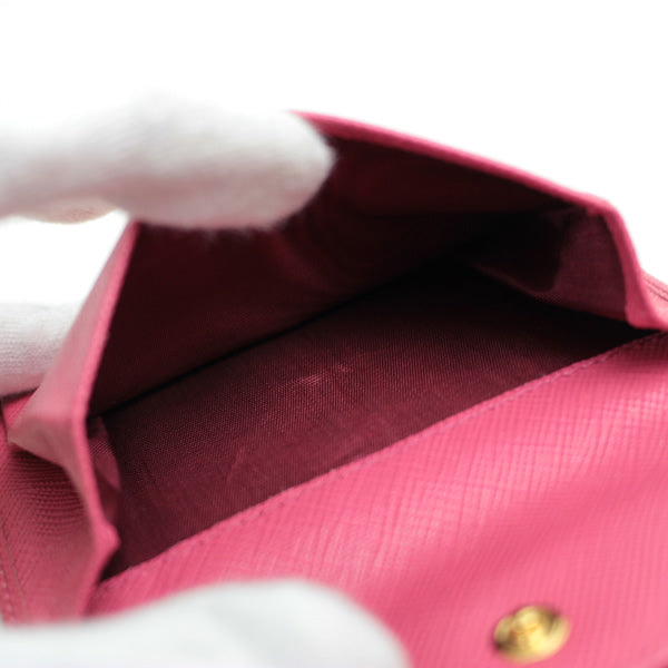PRADA wallet trifold wallet wallet pink a016【USED】