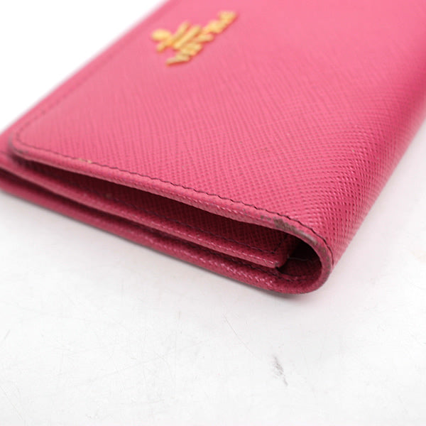 PRADA wallet trifold wallet wallet pink a016【USED】