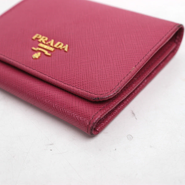 PRADA wallet trifold wallet wallet pink a016【USED】