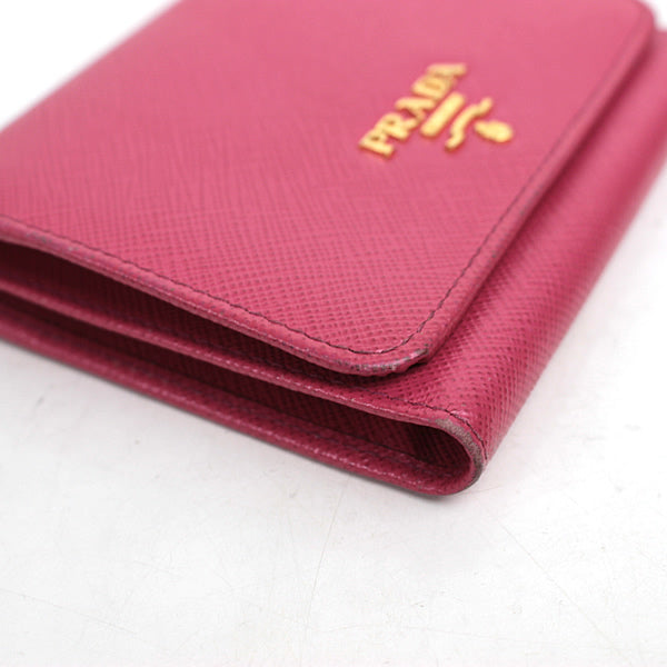 PRADA wallet trifold wallet wallet pink a016【USED】