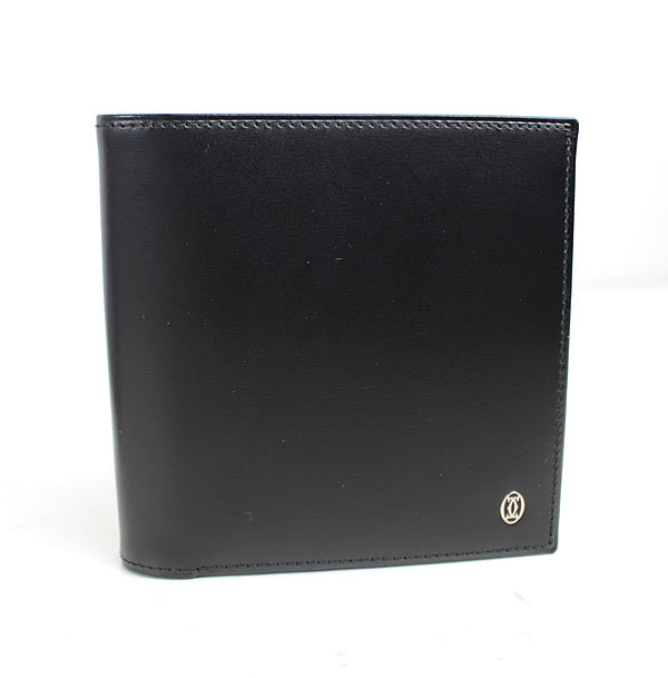 Cartier wallet Bi-fold wallet black a009【USED】