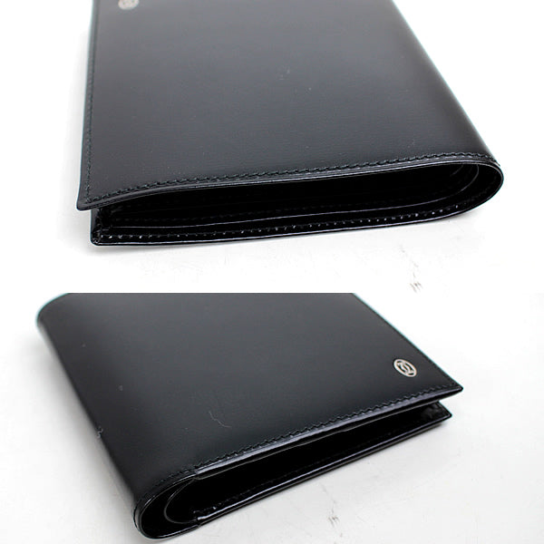 Cartier wallet Bi-fold wallet black a009【USED】