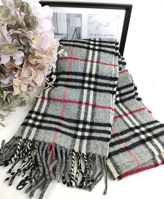 Burberrys of London Lambswool gray a005【USED】