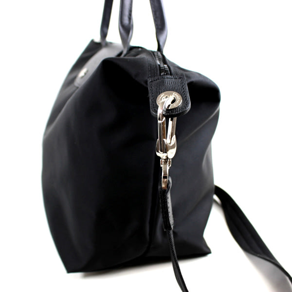 LONGCHAMP bag  handbag Shoulder bag  black 2WAY a023【USED】