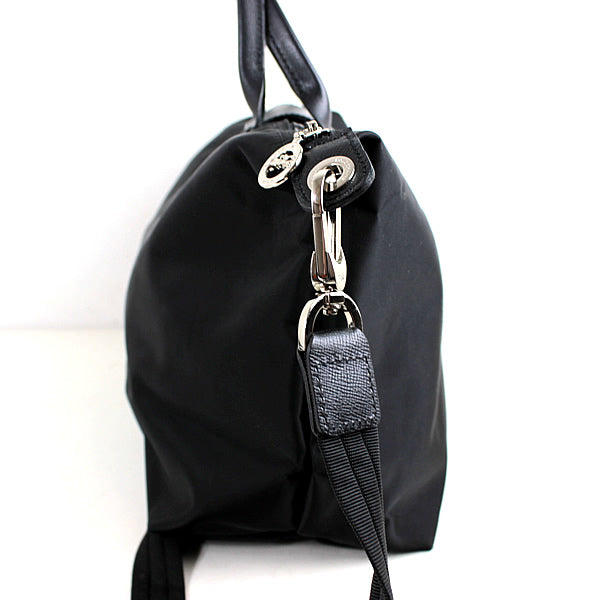 LONGCHAMP bag  handbag Shoulder bag  black 2WAY a023【USED】