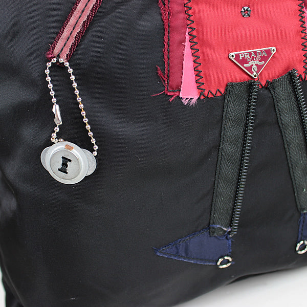 PRADA bag tote bag robot Nylon black a022【USED】