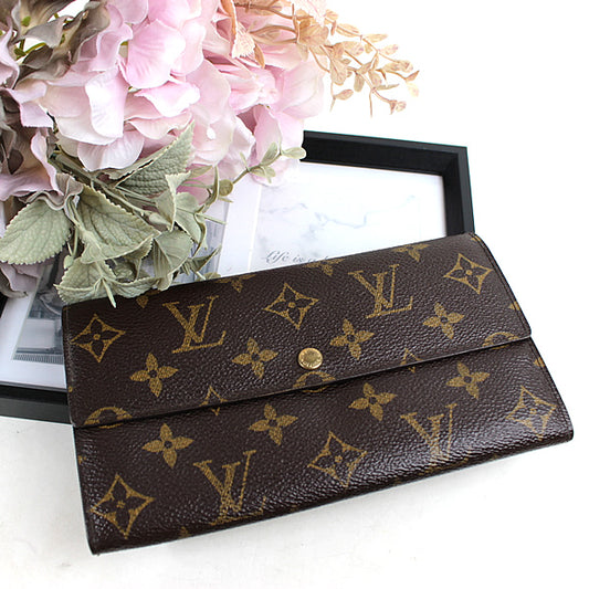 Louis Vuitton wallet  long wallet LV portomone credit　	M61725　Monogram a025【USED】