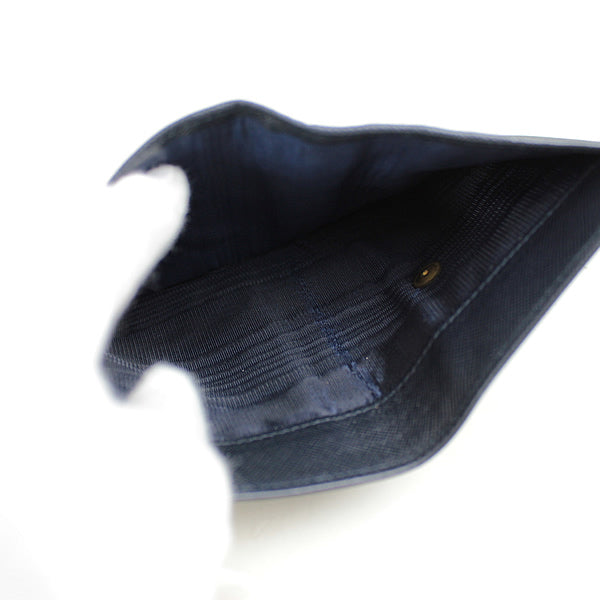 PRADA wallet  trifold wallet Black a036【USED】