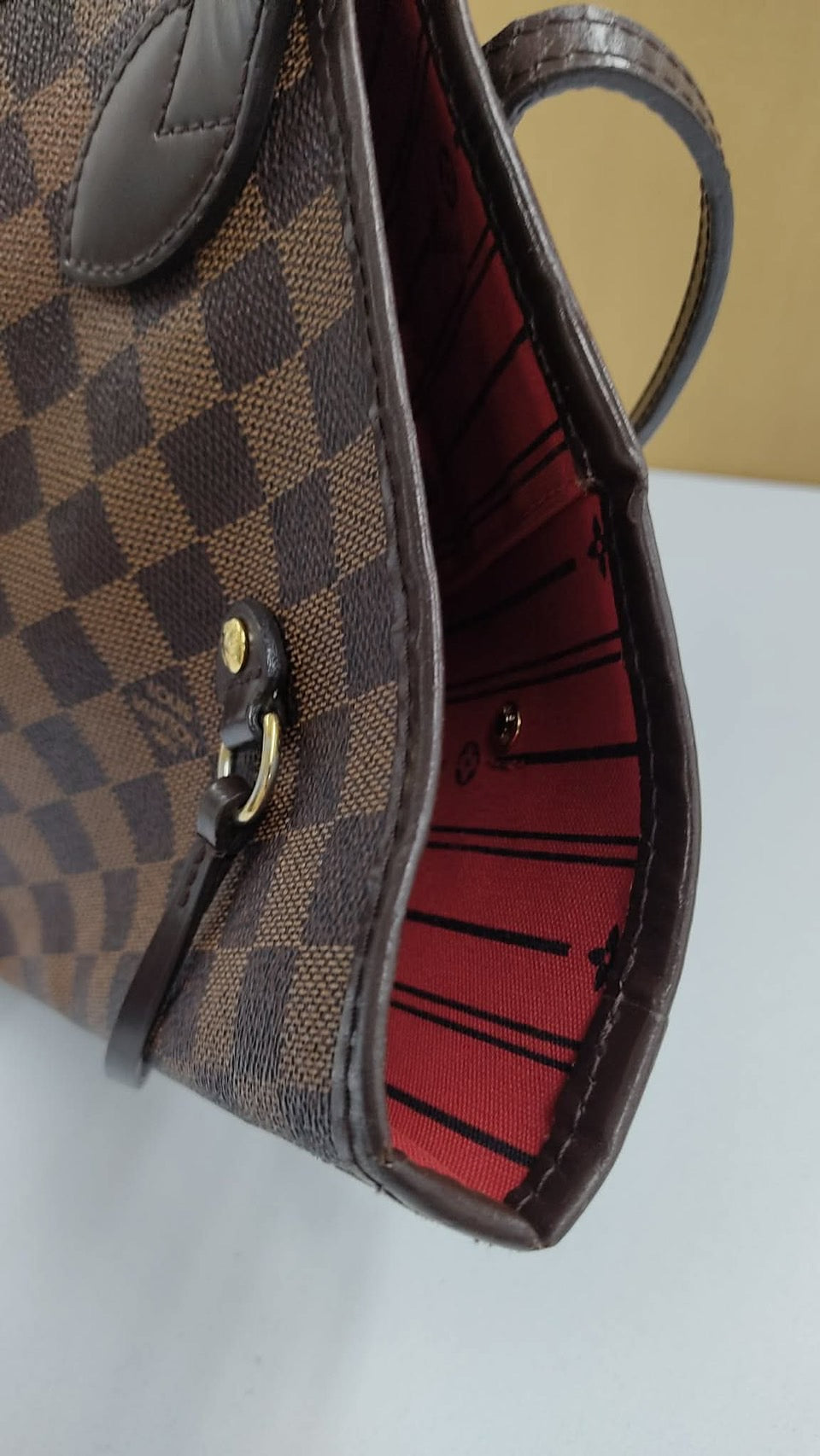 Louis Vuitton Neverfull Damier ToteBag Handbag i7030【USED】
