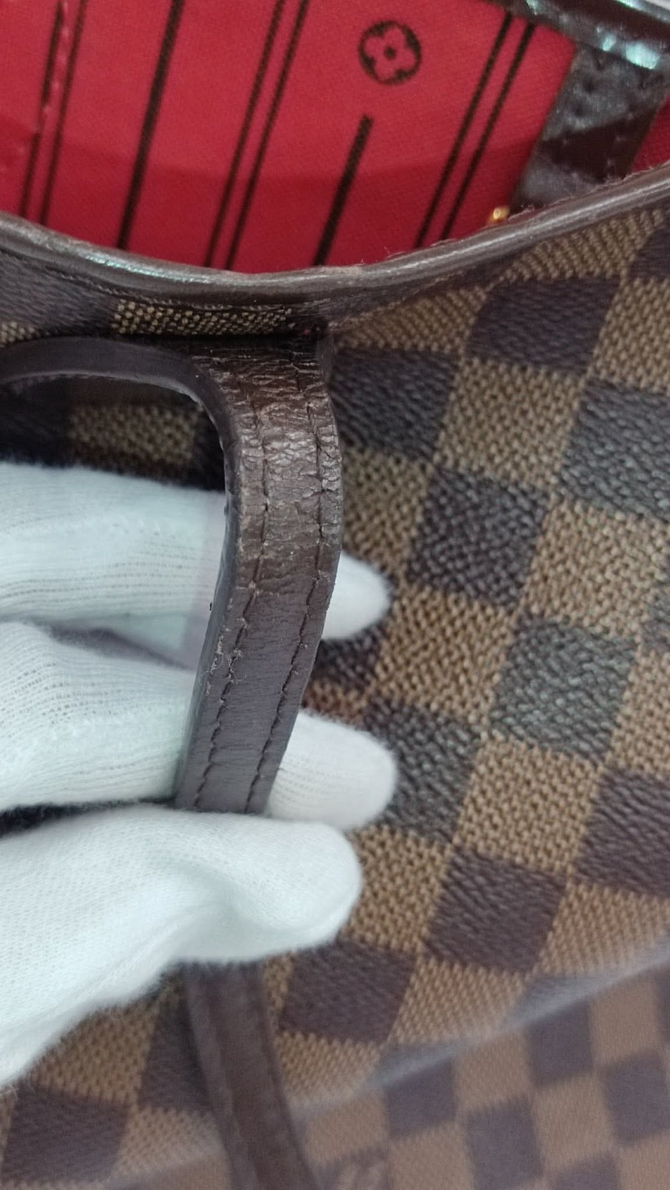 Louis Vuitton Neverfull Damier ToteBag Handbag i7030【USED】