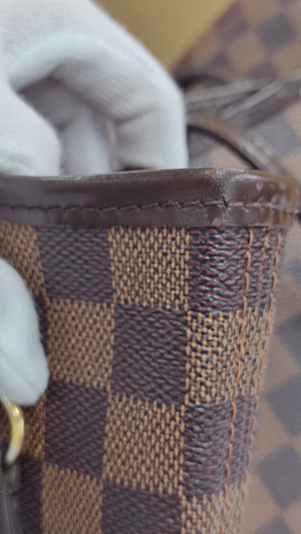 Louis Vuitton Neverfull Damier ToteBag Handbag i7030【USED】