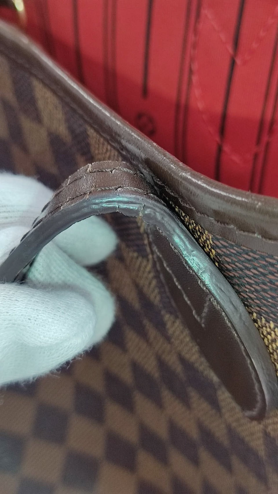 Louis Vuitton Neverfull Damier ToteBag Handbag i7030【USED】