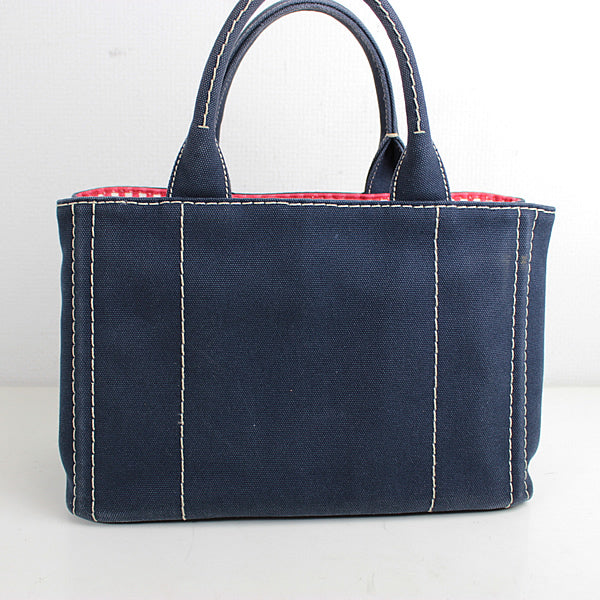 PRADA bag  CANAPA handbag Shoulder bag navy blue  denim 2WAY 1BG439 a019【USED】