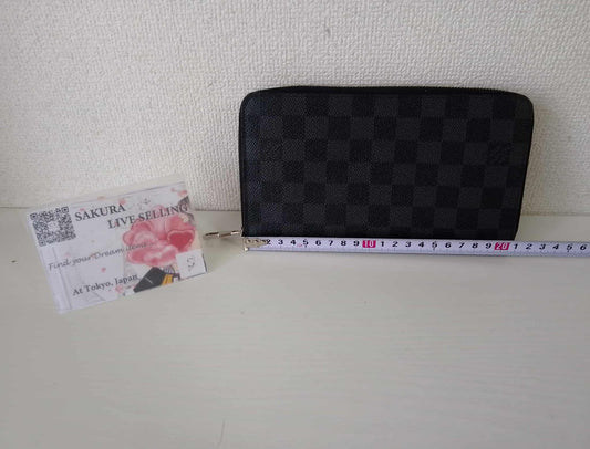 Louis Vuitton wallet LV Damier Zippy Round Fastener Long Wallet【USED】